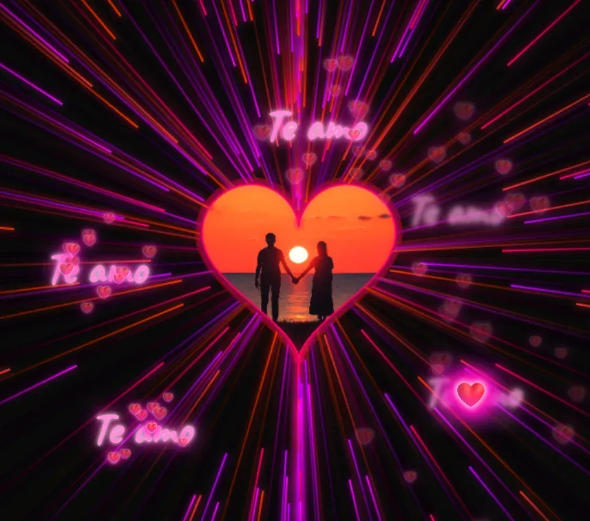 Personalizar 💕✨Corazon de rayos de luz✨💕